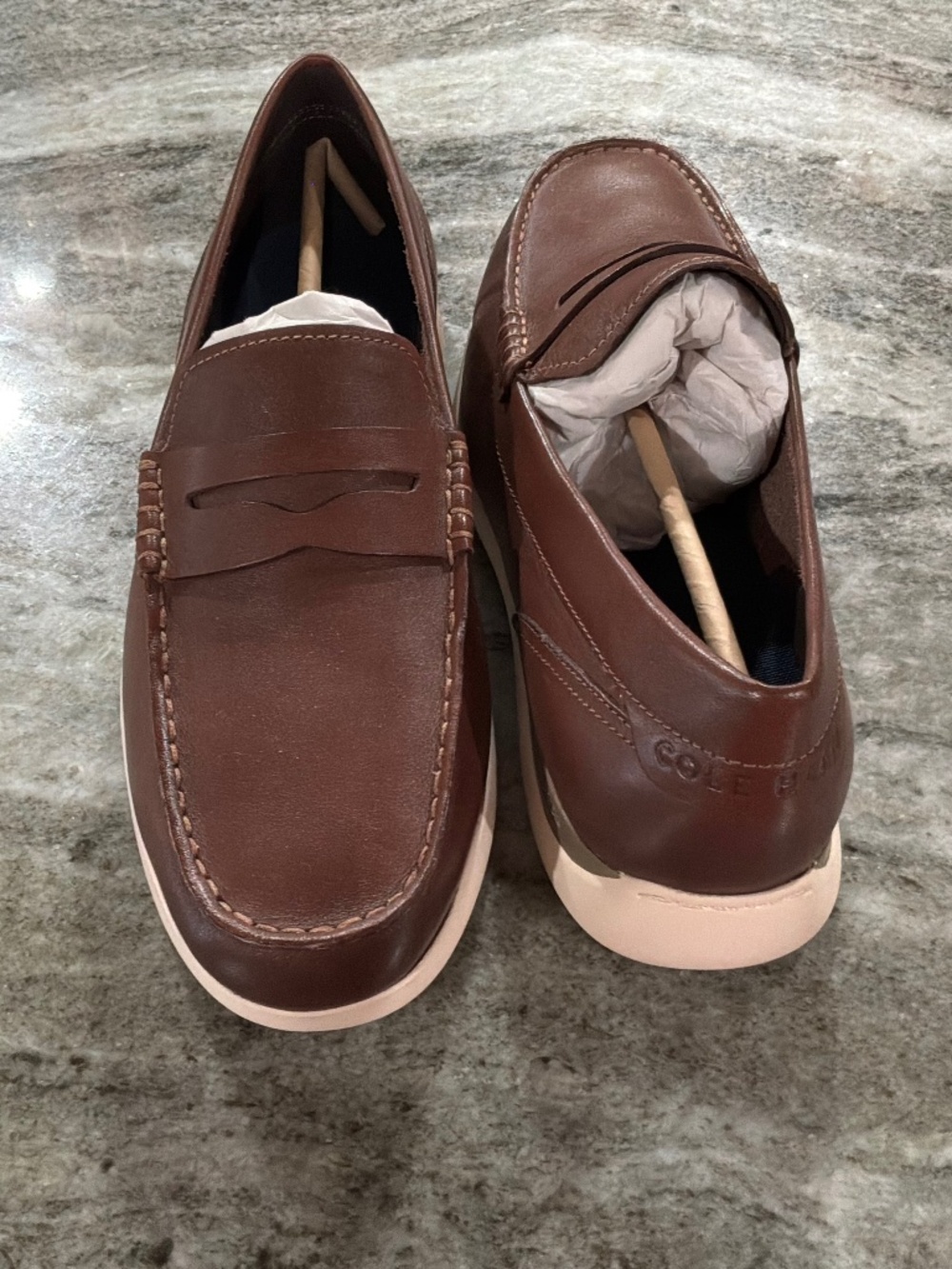 NEW, NEVER worn Cole Haan Grand 360, penny loafer, brown leather, 9.5